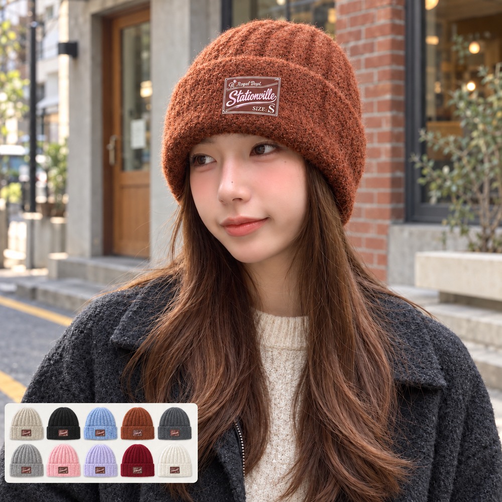 Beanie Cuffed Knit - Bonnet d’hiver pour femmes, en tricot