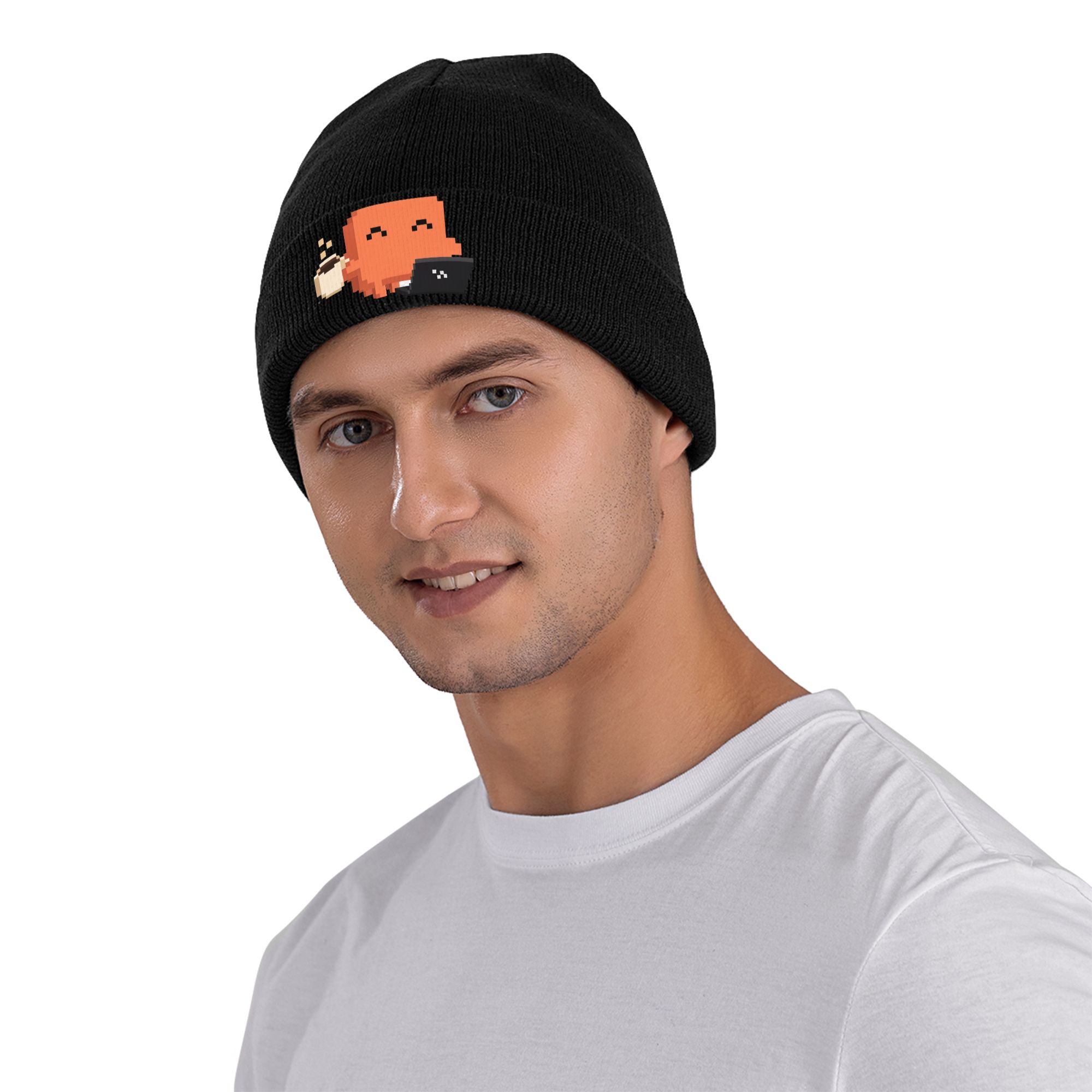 Bonnet à revers en maille côte - Beanie Cuffed Knit avis et prix